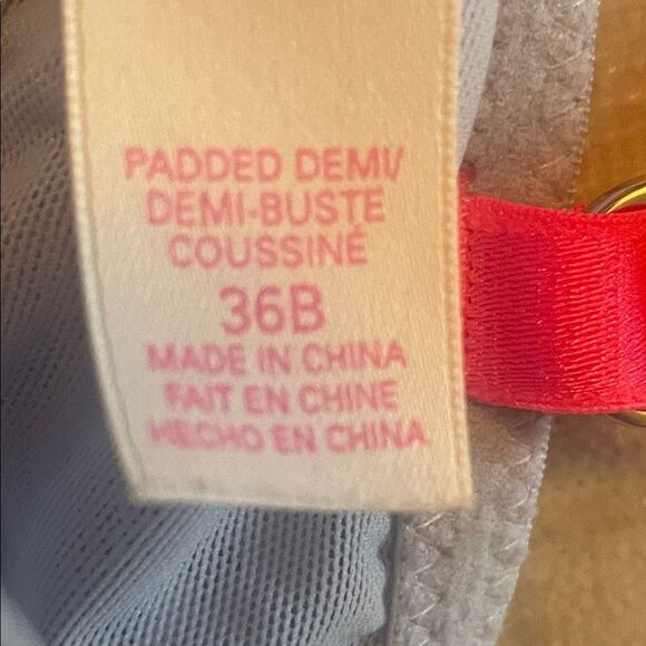 Victoria’s Secret Lavender Lace Trim and Rhinestone Bra with Pink Straps - Picture 3 of 8